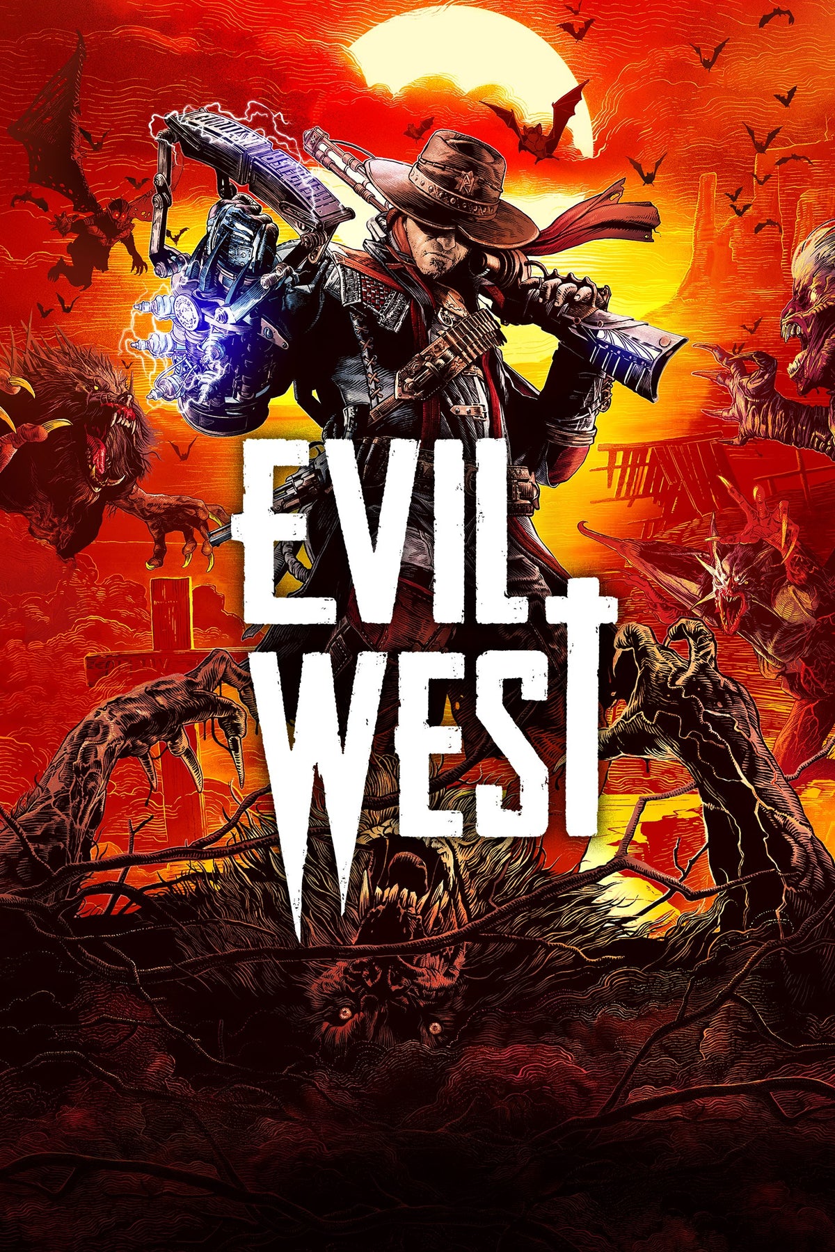 Evil West artwork with title