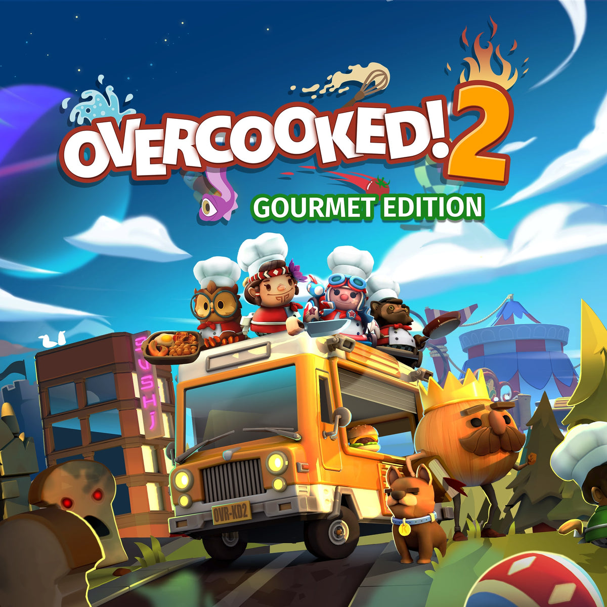 Overcooked 2 Gourmet Edition official PlayStation artwork